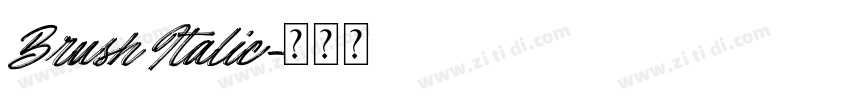 Brush Italic字体转换